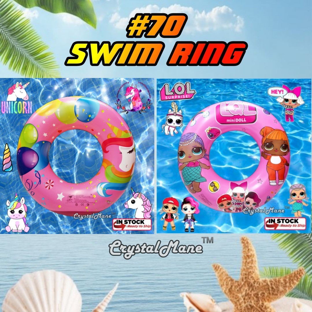 Inflatable Cute Unicorn LOL Mini Doll Design Float Swim Ring