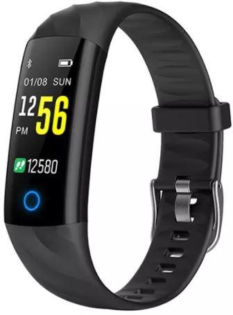 JYouPro Color Smart Fitness Tracker 0.96inch w BP BO HR Heart Rate Monitor BLACK