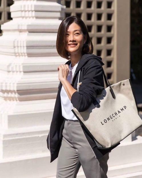 Longchamp canvas tote bag cheap