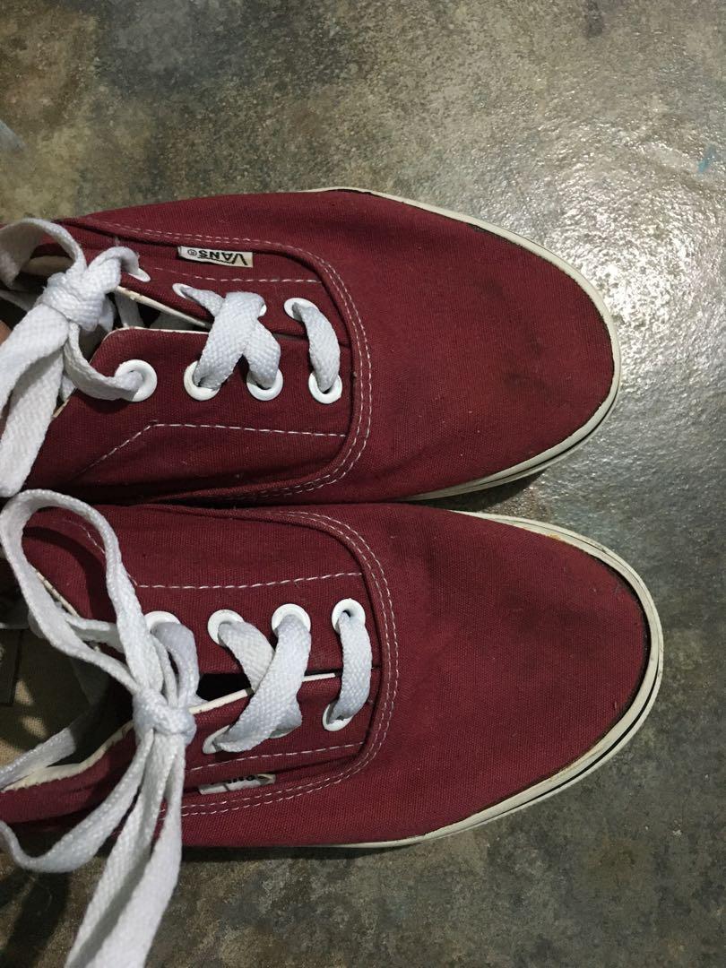 Maroon Red Vans Women Shoes Converse Women s Fashion Footwear Sneakers on Carousell