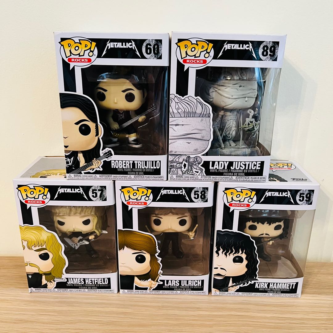 Metallica Funko Pop Robert Kirt Hammett Trujillo Lars Ulrich Lady