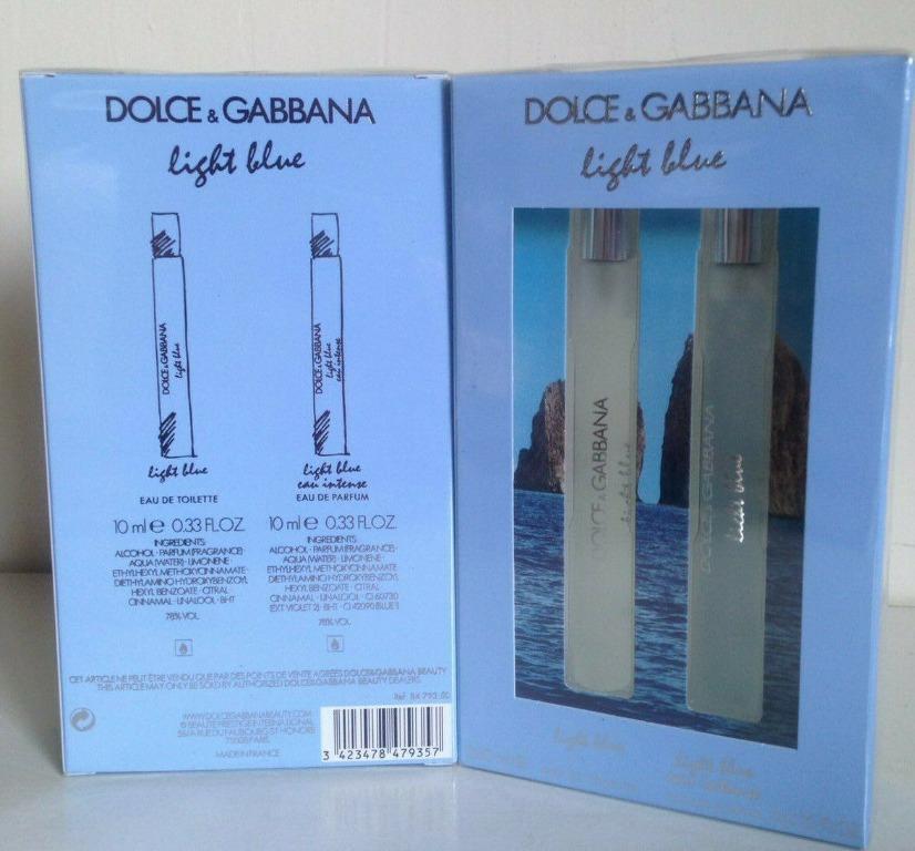 Dolce & gabbana light blue travel spray clearance set