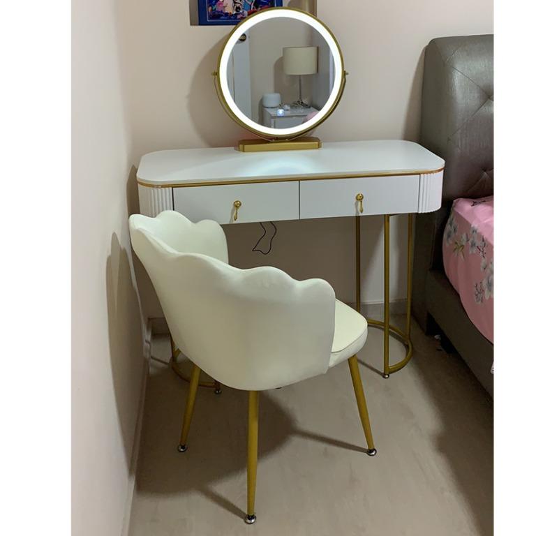 New Dressing table With chair Beige Color Free delivery Furniture