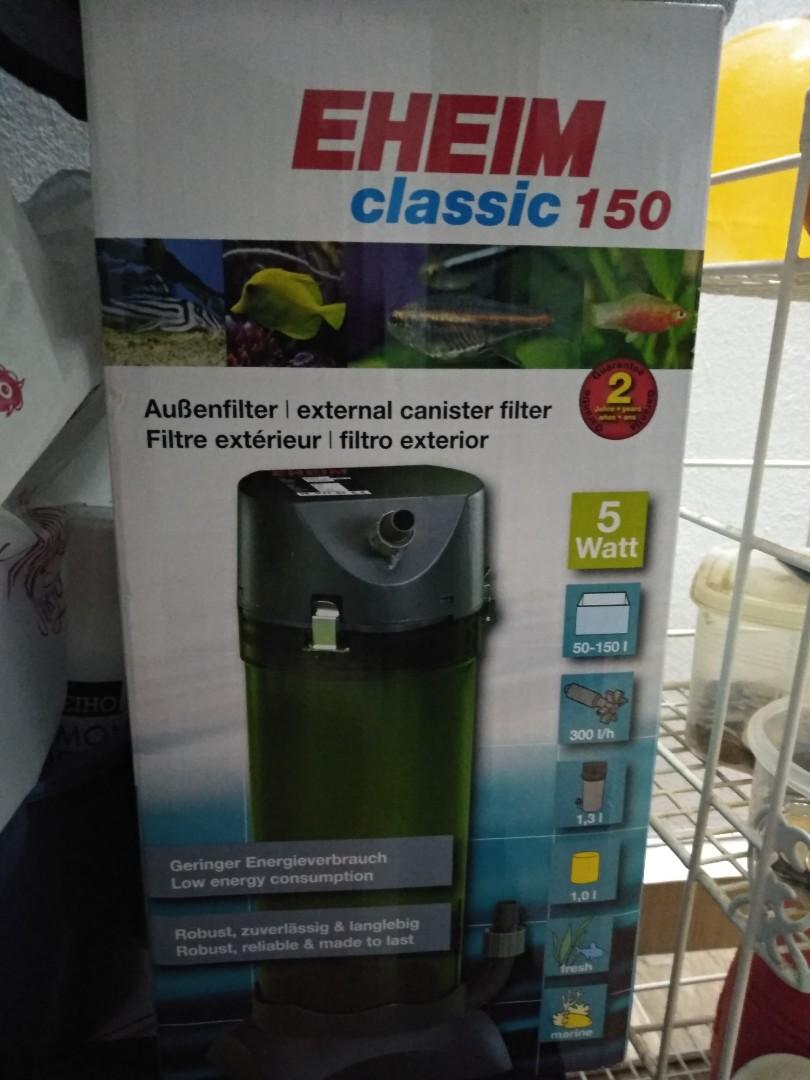 New Eheim external filter (Category: Homes & Other Pet Accessories) located in Singapore. Submitted by laudaniel617 (Listing ID 1129256629, Image 1). Description: too powerful for 20 litres tank ..put back after 5 min. brand new , comes with double taps connector for easy maintenance- bought for $45... .filter buy for $85.... comes with all accessories. electric usage :5W- lowest power consumption for : 50 to 150 litres tank low ball will be bloc