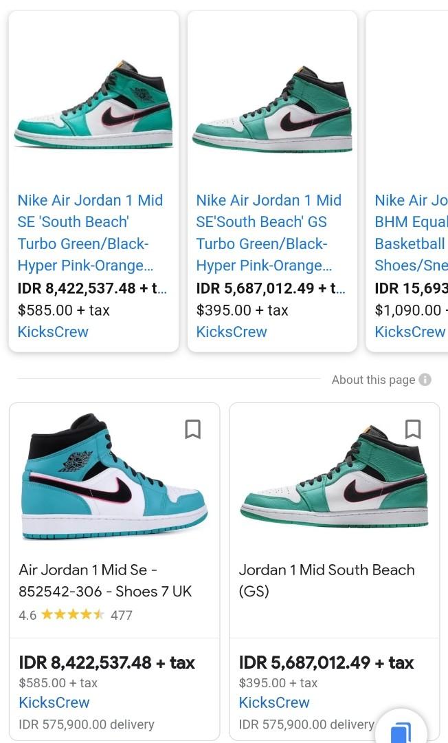 Jordan 1 mid south beach gs outlet