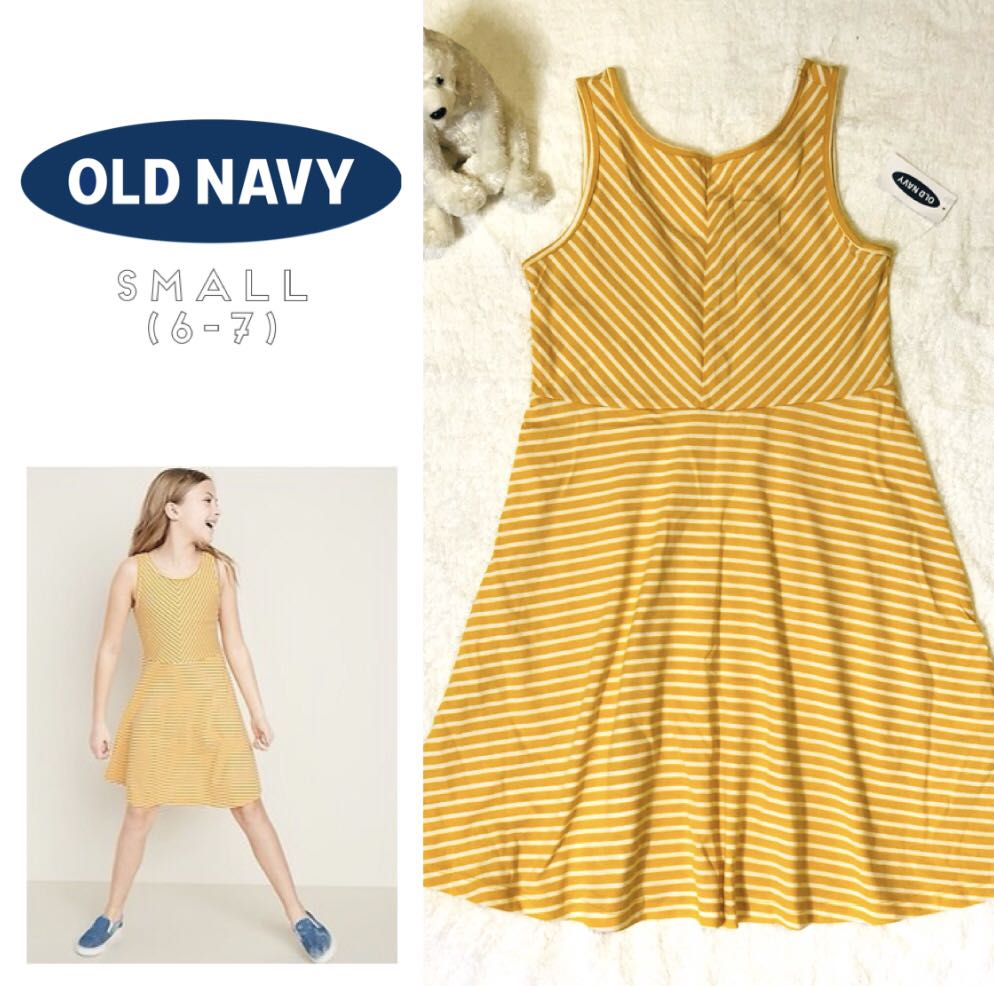 Old navy cheap yellow striped dress