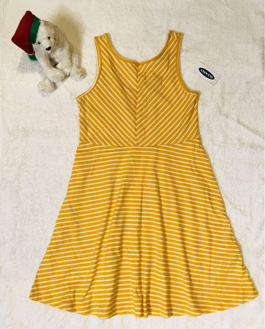 Old navy shop yellow striped dress