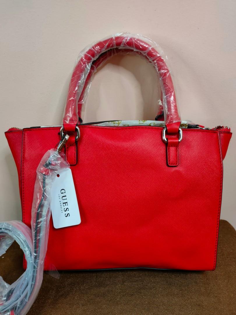 Original Guess Bag JANAYE (rouge red), Women's Fashion, Bags & Wallets