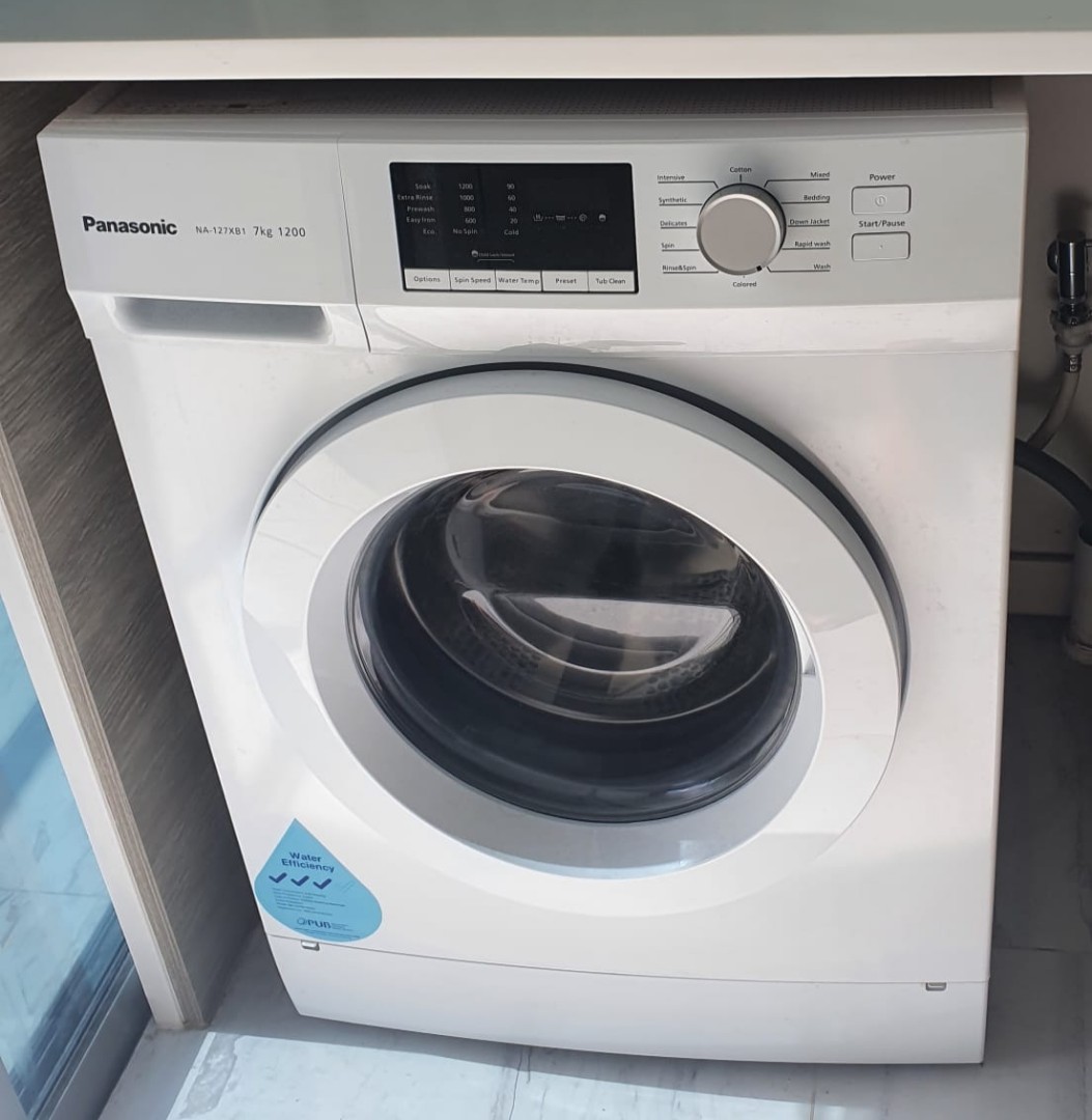 Panasonic front laid washing machine, TV & Home Appliances, Washing Machines and Dryers on Carousell
