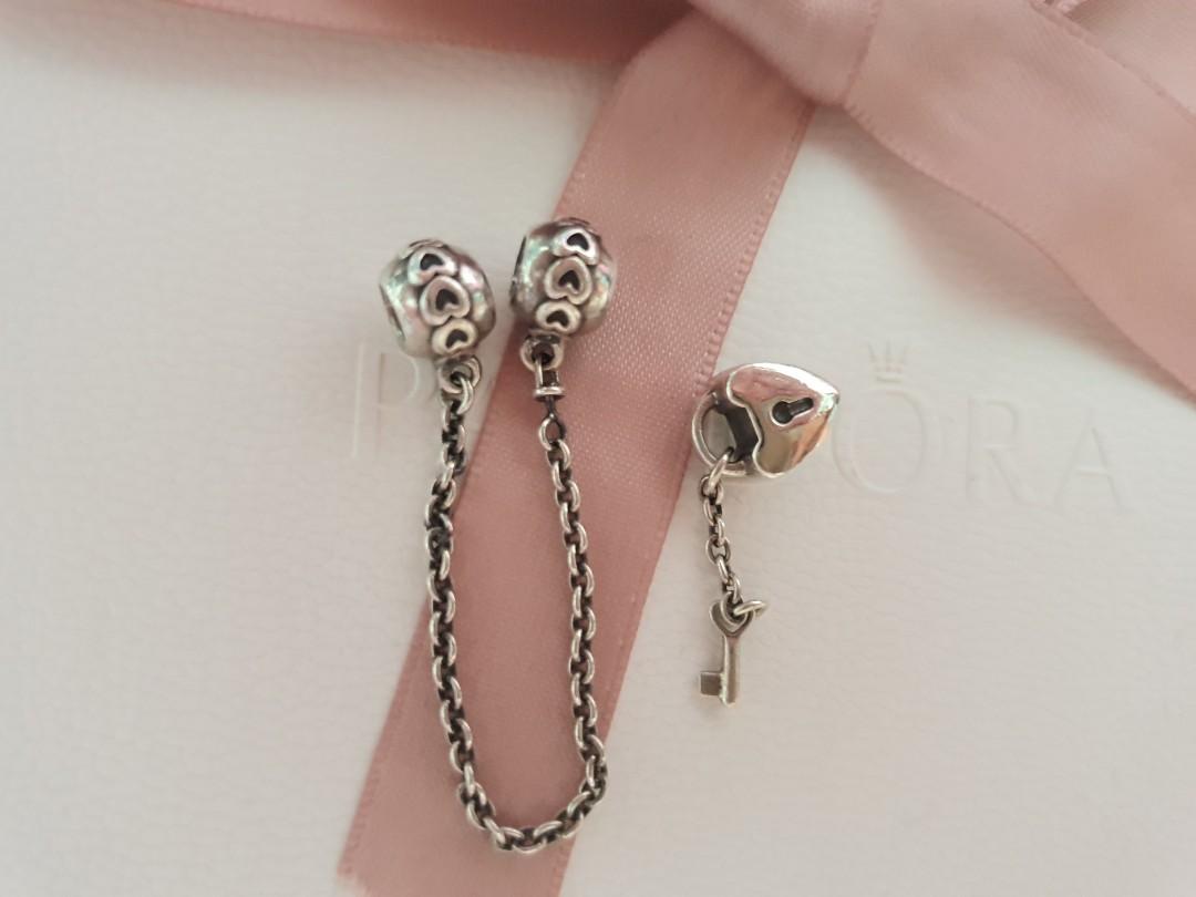 Pandora Band of Hearts Safety chain 7cm 