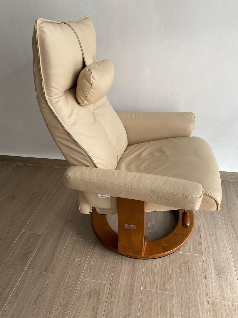 Picket and rail recliner with ottoman Rilaxa, Furniture & Home Living