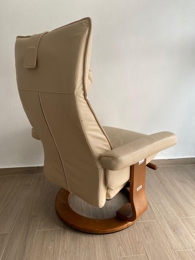 Picket and rail recliner with ottoman Rilaxa, Furniture & Home Living