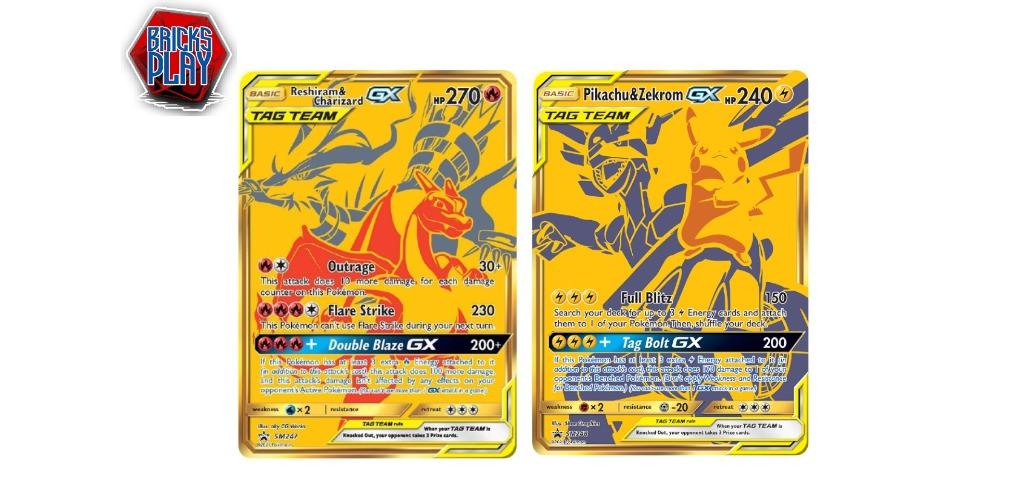 Pokémon Deck Pikachu & Zekrom + Charizard & Reshiram - Copag - R$ 147,9