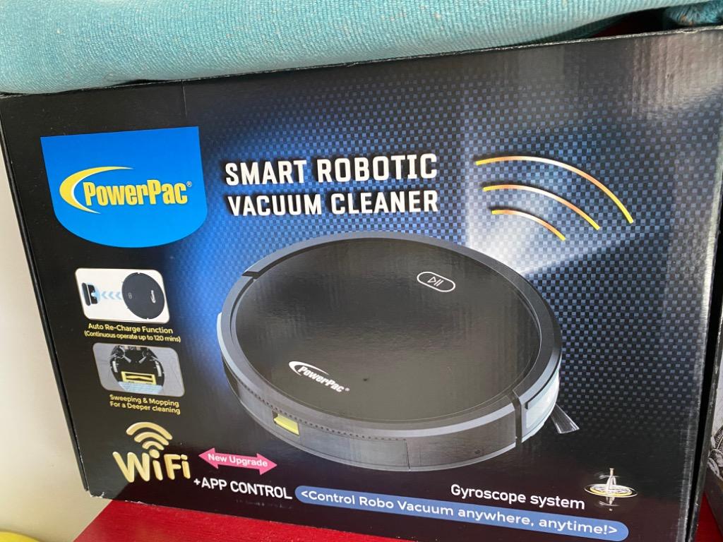 PowerPac PPV3300 Smart Robotic Vacuum Cleaner Gyroscope With Wifi Apps