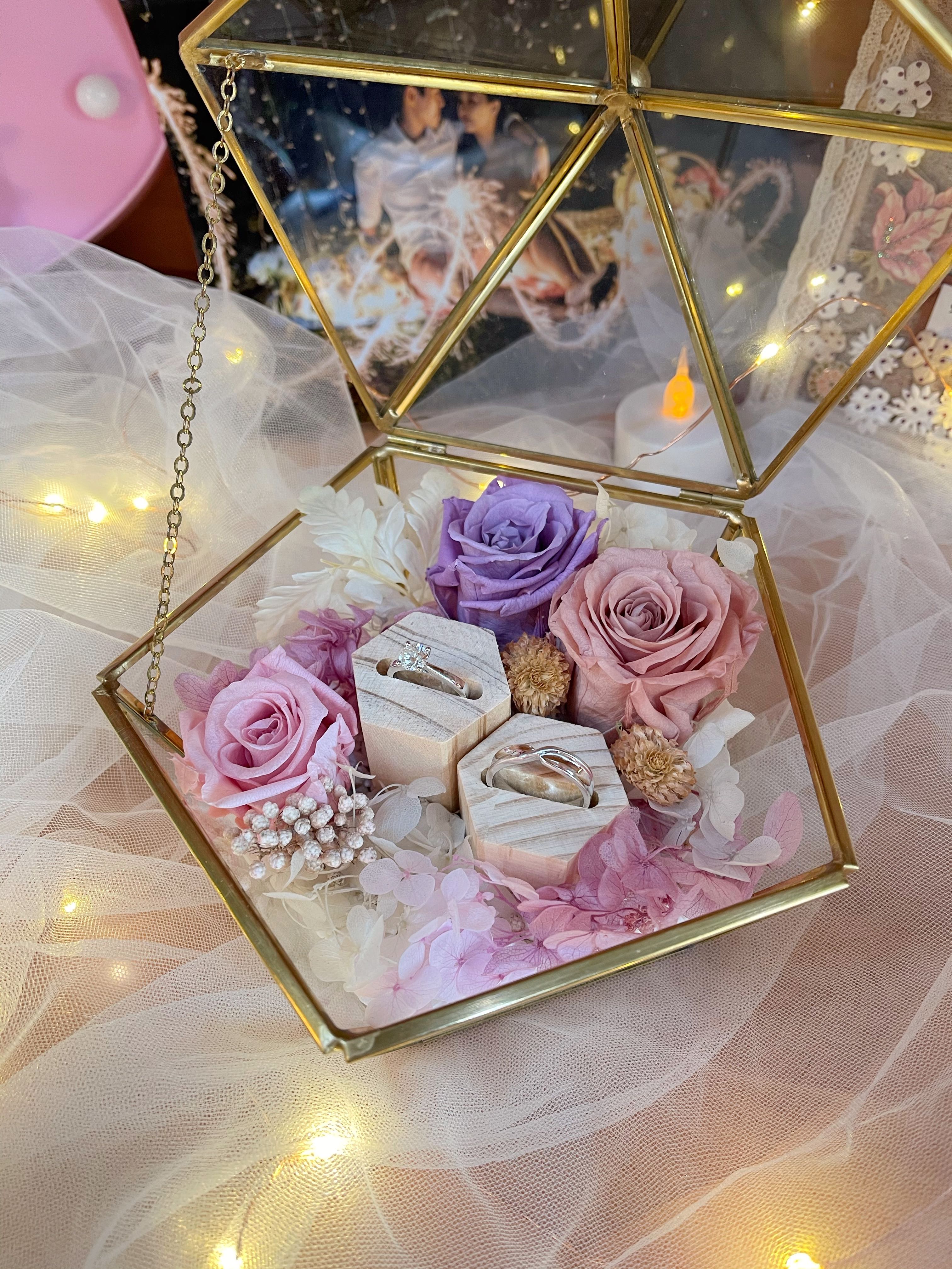 Preserved Flower Ring Box Proposal Ring Box Engagement Ring