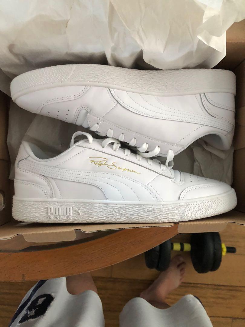 Puma ralph sampson lo trainers in triple white shop