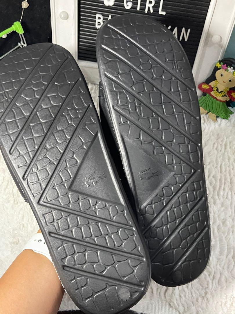 Rare size 14, LACOSTE men's slides, Men's Fashion, Footwear, Slippers u0026  Slides on Carousell