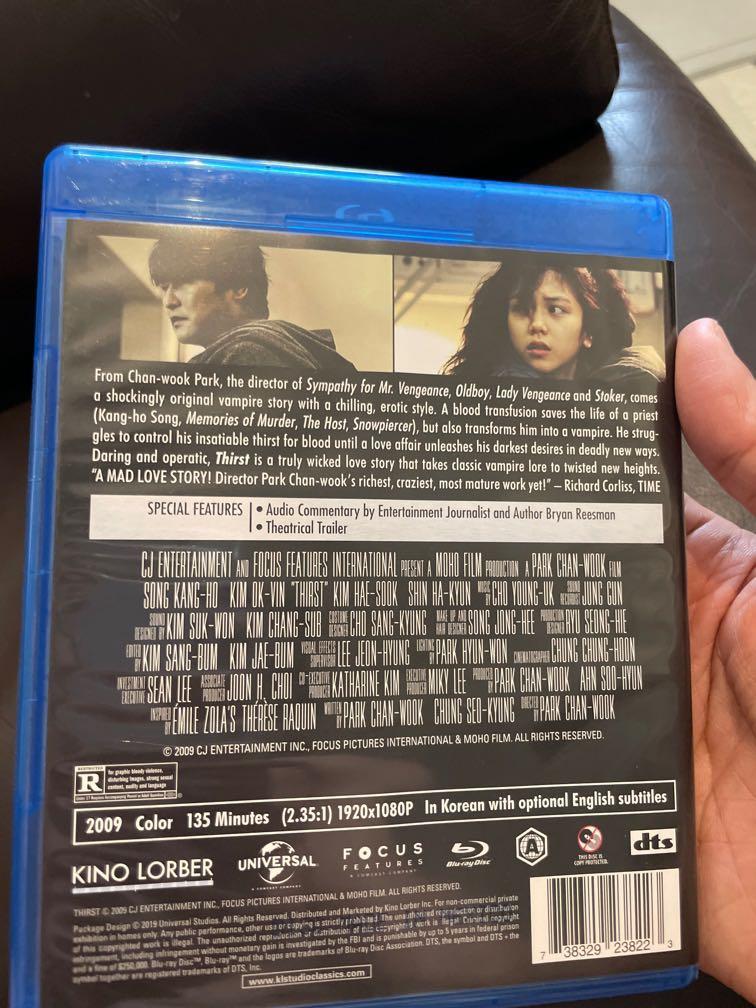 RATED) Thirst (Korean horror) Blu-ray Bluray ), Hobbies Toys