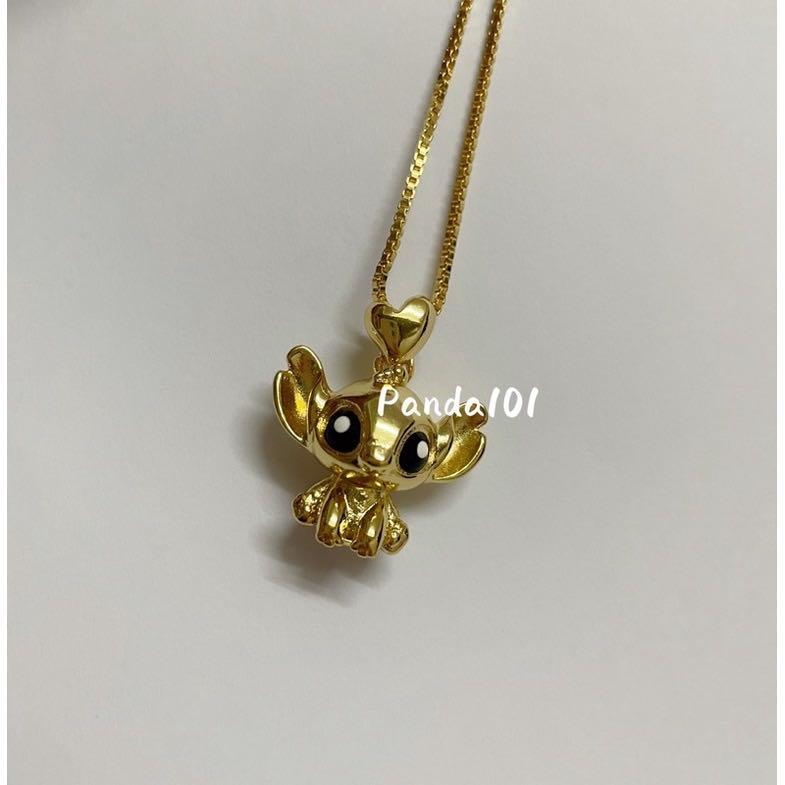 Stitch gold pendant top