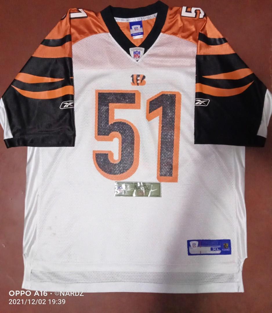 Reebok On Field Cincinnati Bengals #51 Odell Thurman Orange Jersey Men's  Size 54