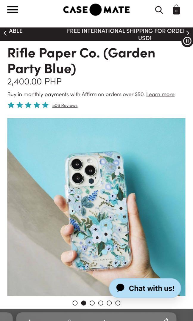 Rifle Paper Co. Garden Party Blue for Iphone 13 Pro Max, Mobile Phones