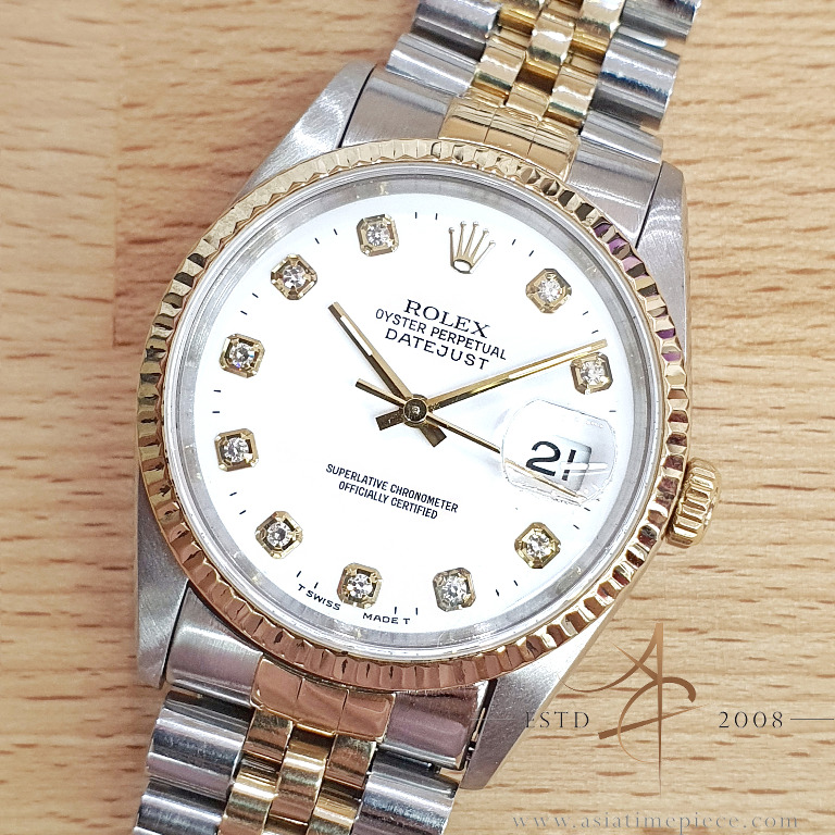 White face top rolex datejust