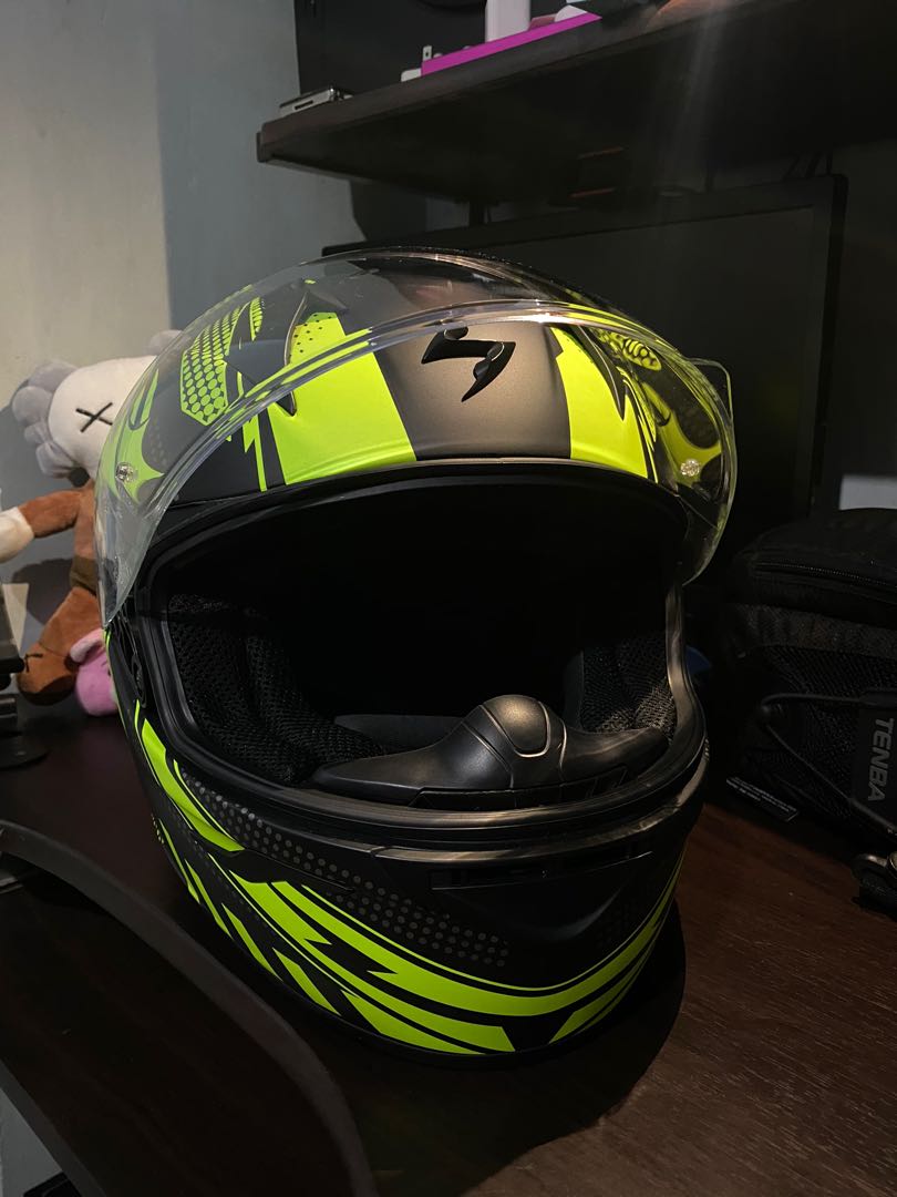 Scorpion Exo 390 pop green Motorbikes Motorbike Parts