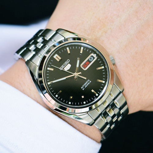 Seiko 5 SNK361K1 Black Analog Automatic Stainless Steel Men s