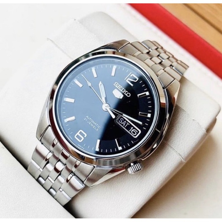 Seiko 5 SNK393K1 Black Analog Automatic 21 Jewels Stainless Steel