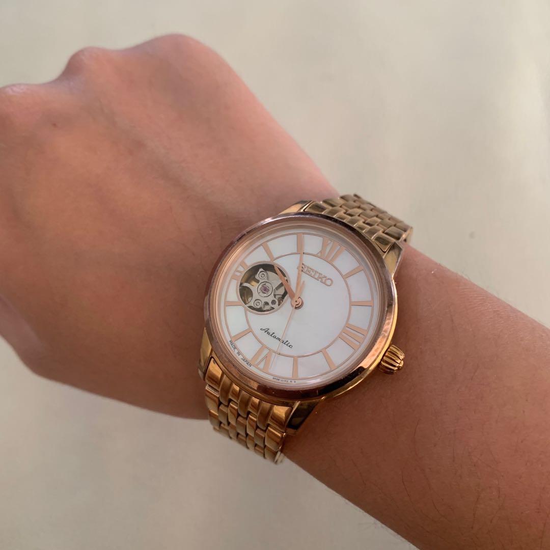 Seiko Rose Gold Women's Watch Automatic, Luxury, Watches on Carousell