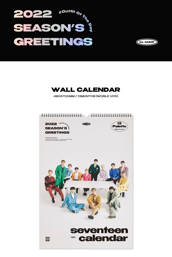 Seventeen Schedule 2022 Seventeen 2022 Season's Greetings & Wall Calendar, Hobbies & Toys,  Memorabilia & Collectibles, K-Wave On Carousell