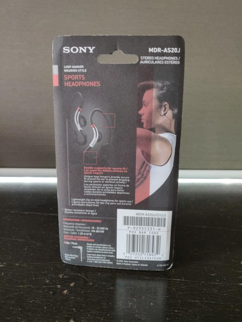 Sony Workout Earphones MDR-AS20J (Category: Earphones) located in Quezon City. Submitted by marcusquimson (Listing ID 1129128110, Image 3). Description: Sony workout earphones Perfect for fitness, 2 in stock Loc: QC Buyer shoulders shipping fee payment first Gcash/BDO/BPI Meetups ONLY in Ever Gotesco.