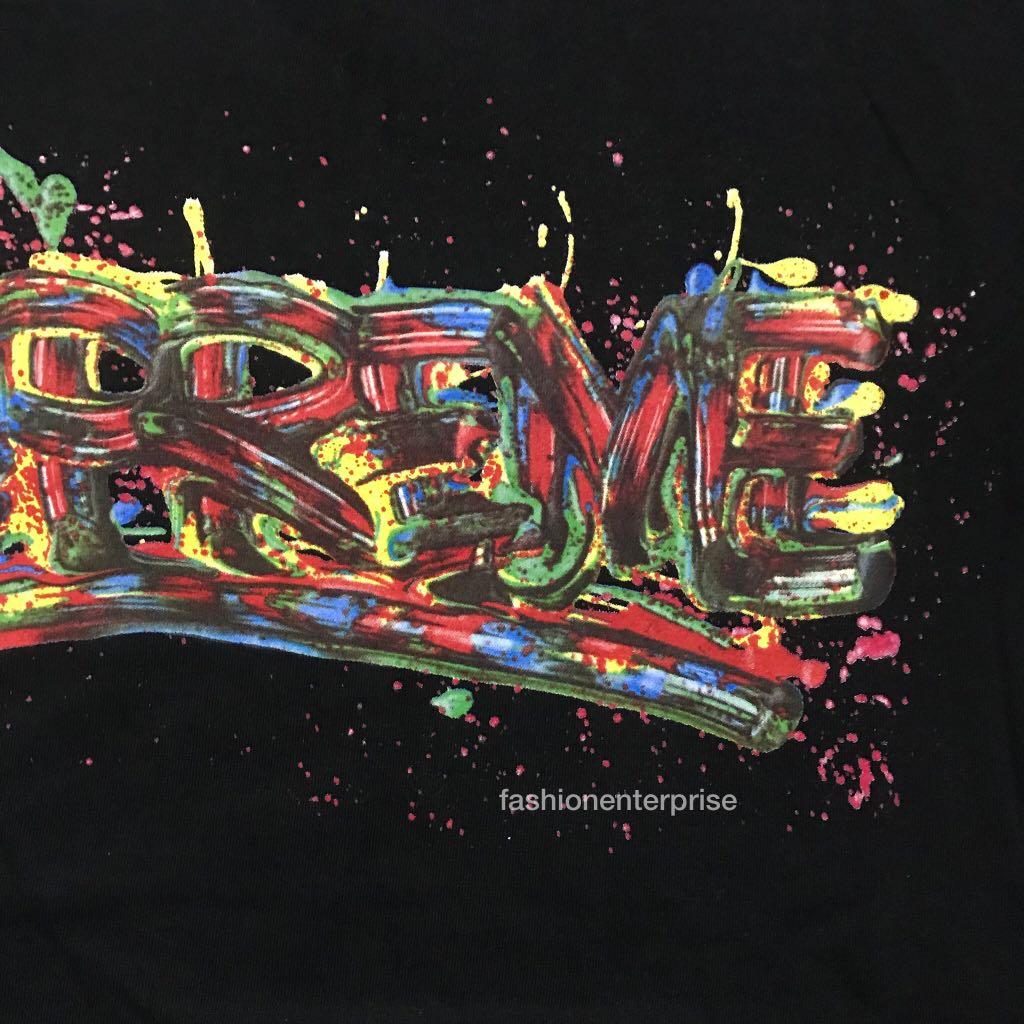Supreme paint logo tee black new arrivals