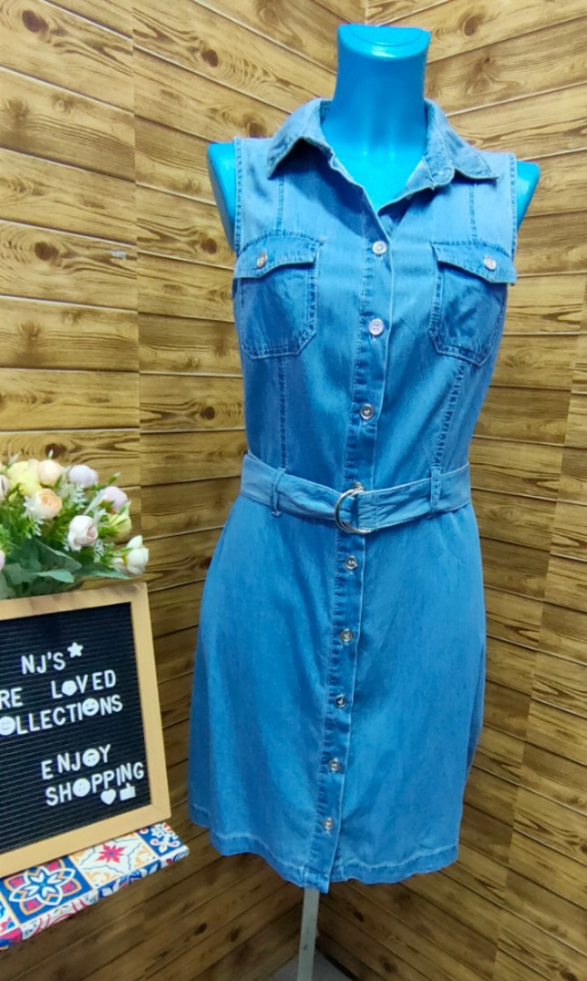 SUZY SHIER Soft Denim Dress, Women's 