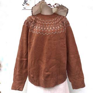 Sweater Knit Chesnut Premium❤️‍🔥 Brown Tebal