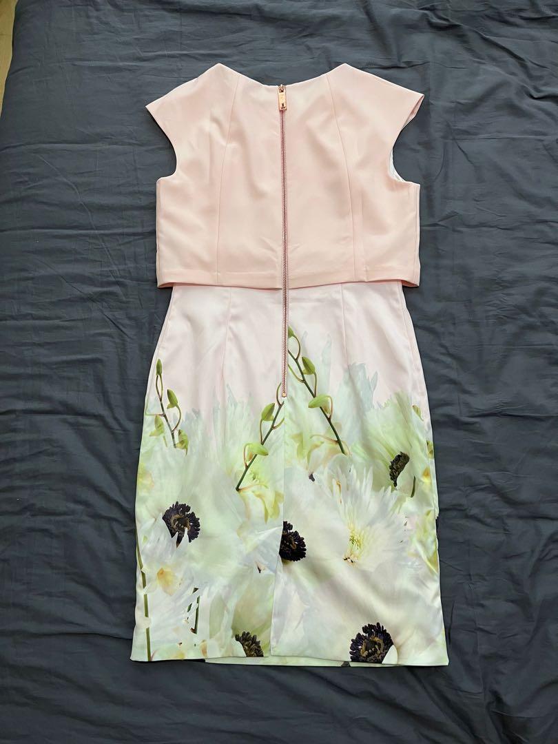 ted baker pink floral dress