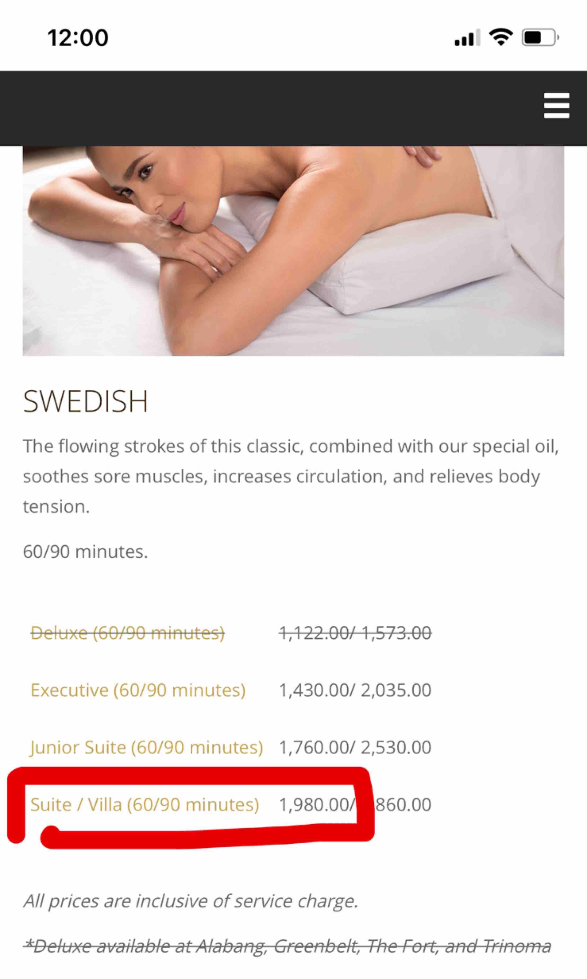 The Spa Gift Certificate (Category: Store Credits) located in Manila. Submitted by fabfinds1111 (Listing ID 200231387, Image 2). Description: 1 GC is for 60 min massage in a premiere suite/villa (includes use of steam, shower, sauna, jacuzzi) 1 GC is worth 1,980 I am selling 1 GC for 1,500 I have 4 GC's available Valid everyday, even on weekends No expiry.