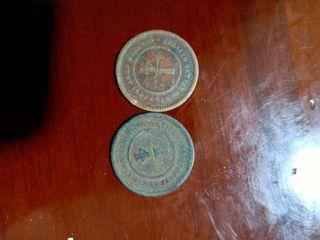 the Straits Settlements 1/4 coins
