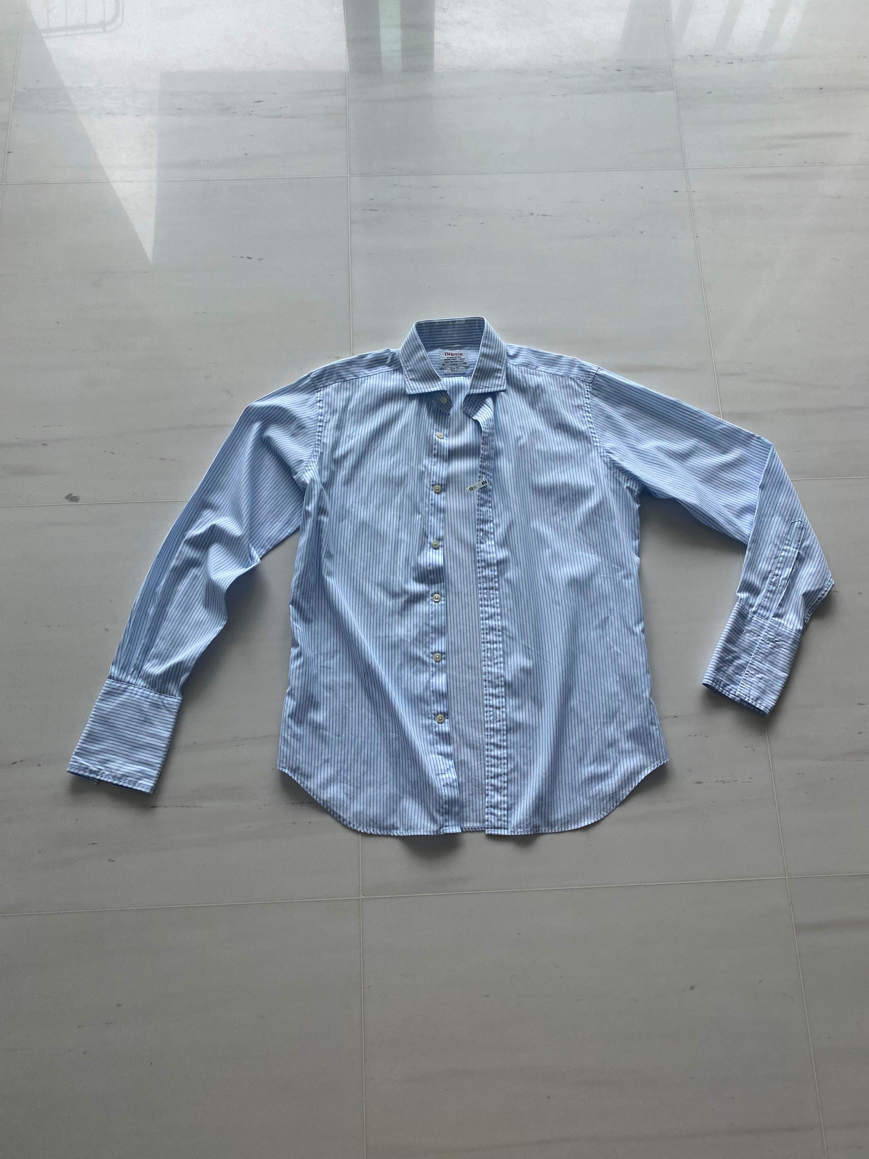 TM LEWIN 100 Pin Striped Formal Smart 