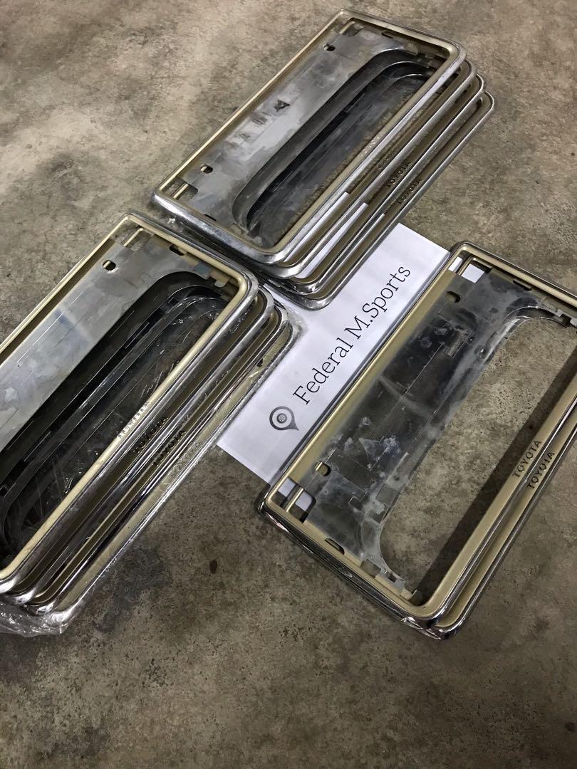 Toyota Gold Frame Plates, Auto Accessories on Carousell