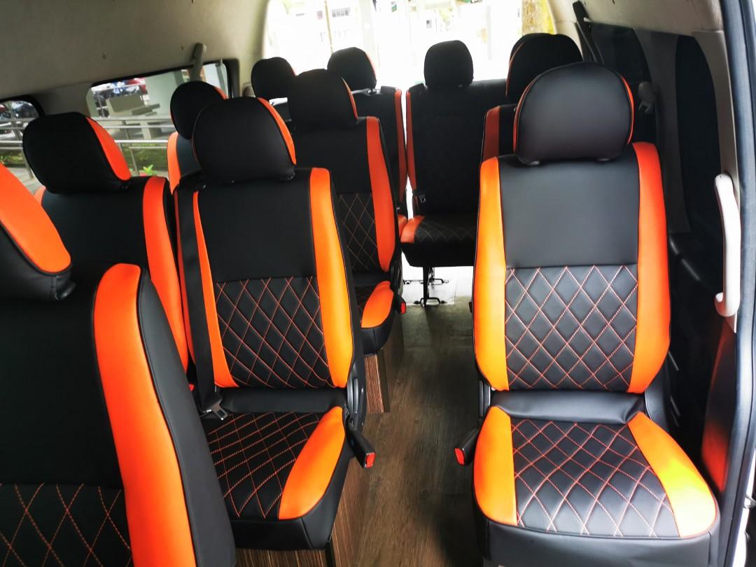toyota hiace hiroof 14 seater customised seat cover Car