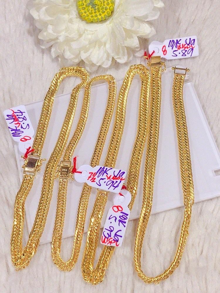 18k Japan Gold Triple Lock Love Bangle – HLY Avenue Jewelry