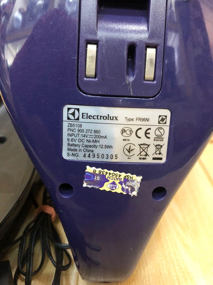 Used Electrolux Rapido FR96NI Model ZB5108 Cordless Rechargeable