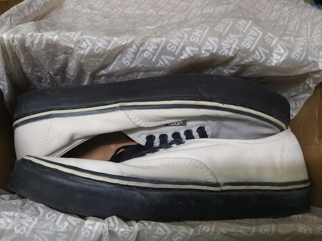 Vans white with black sole Men s Fashion Footwear Sneakers on