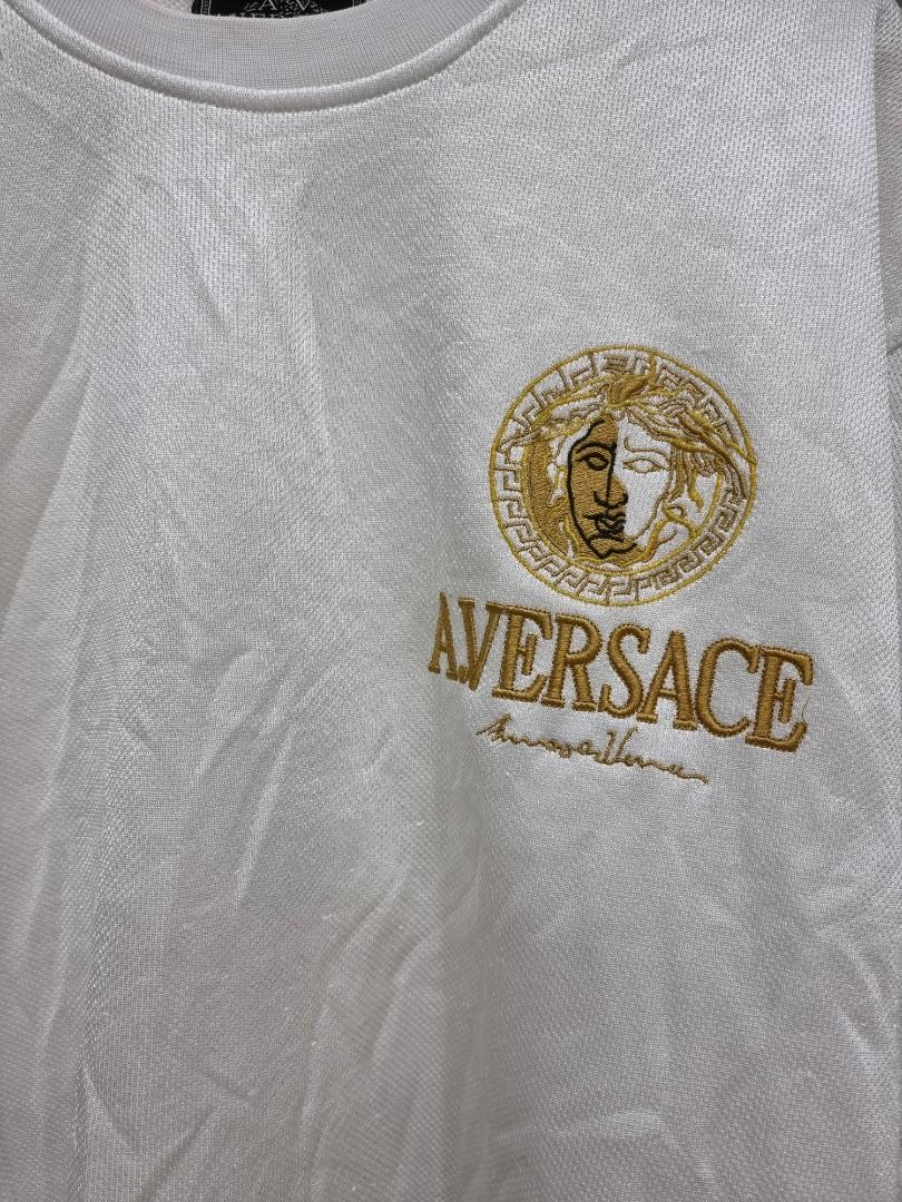 VERSACE Vintage 90s Alfredo Versace Small Logo Plain T -  Sweden