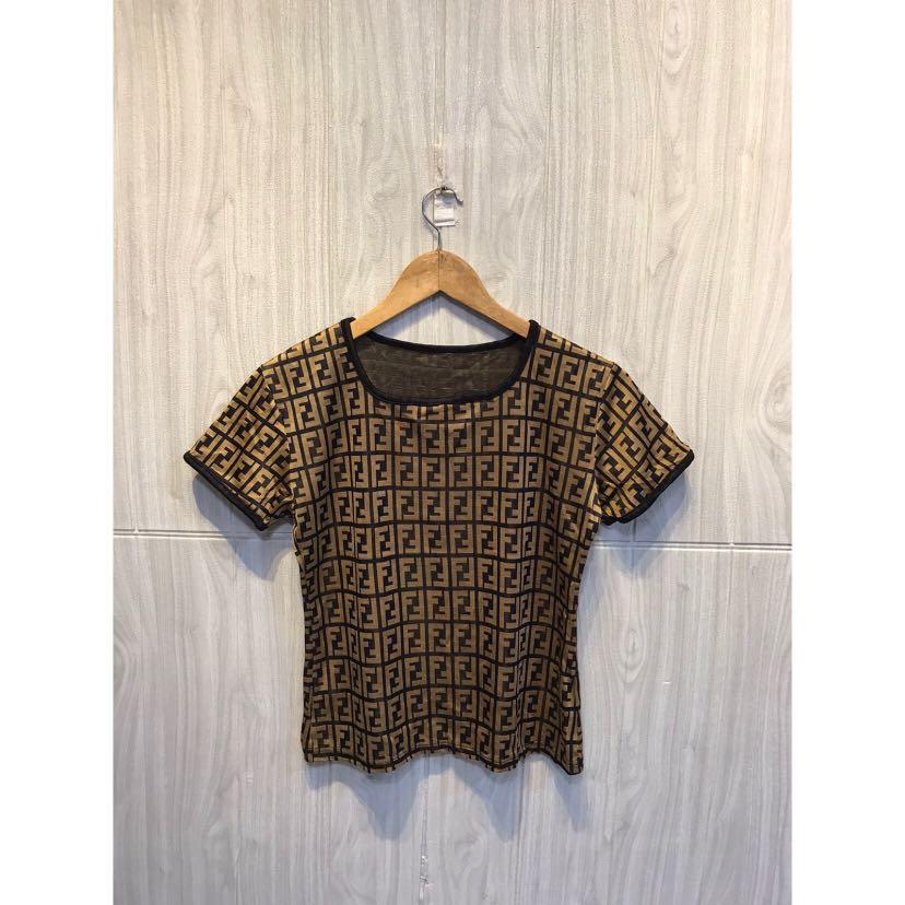 Vintage Fendi monogram shirt, Women's Fashion, Tops, Shirts on Carousell