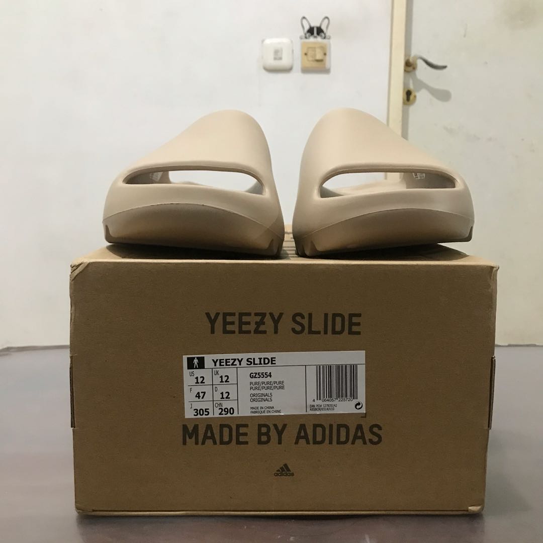Yeezy Slides Pure US 12, Original 