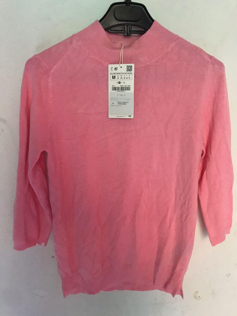 Zara knit neck Fesyen Wanita Pakaian Wanita Baju Luaran di