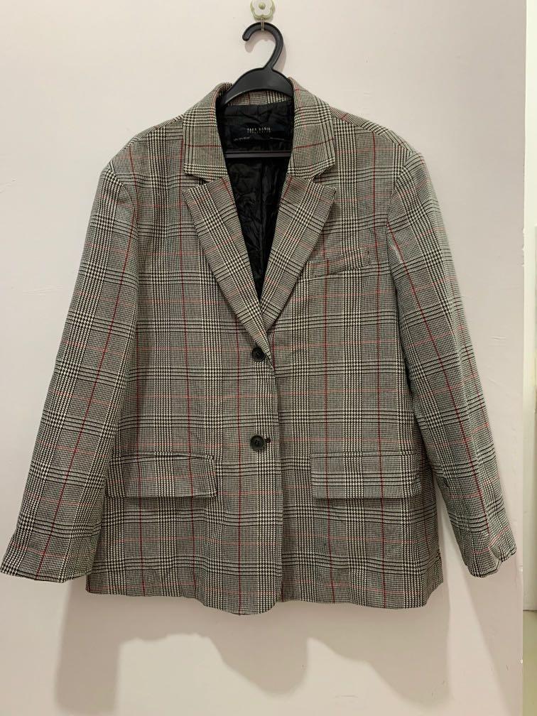 Tartan blazer zara online