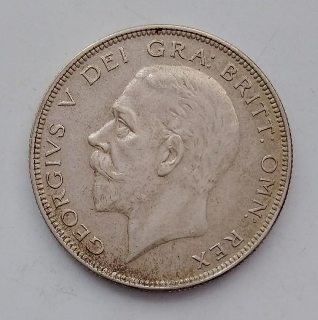 1935年英國半克朗流通銀幣-英國鑄造, 興趣及遊戲, 收藏品及紀念品, 錢幣- Carousell